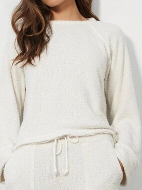 bobi Cream Boucle Crewneck Sweater